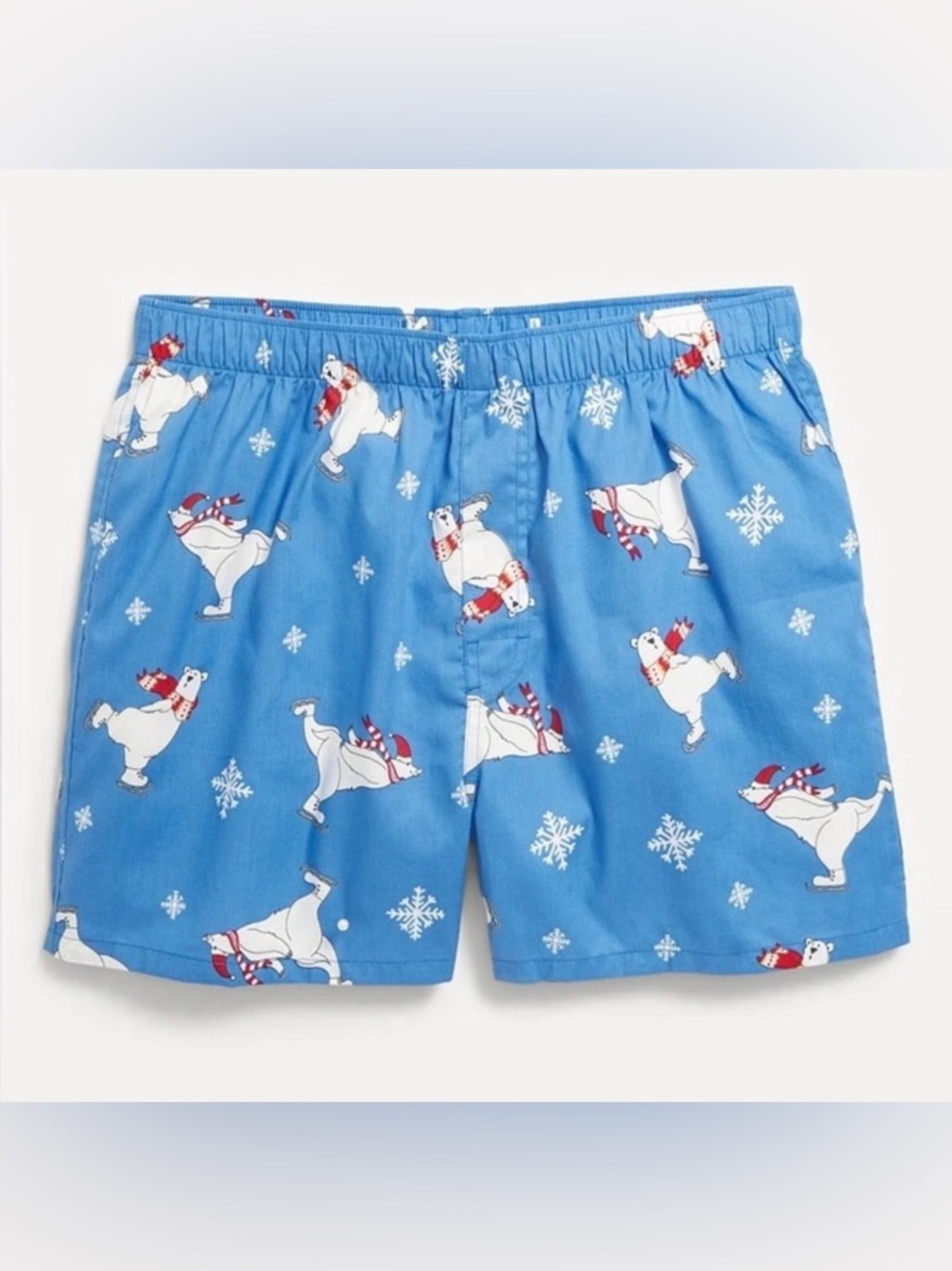 Old Navy Men’s Soft-Washed 100% Cotton Boxer Shorts Polar Bear Print Size Small